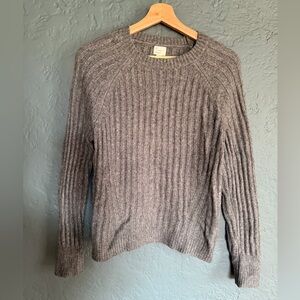 a new day Gray Ribbed Sweater
